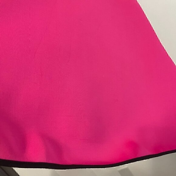 NEW NWT MONTEAU Neon Pink w/ Black Trim Sleeveless Mini Scuba Fit & Flare Dress - Picture 8 of 14